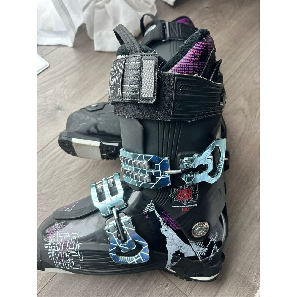 Atomic M fit 120 Black Downhill Ski Boots Size 26CM/Mondo 8 Men, 9 Womens black